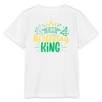 I'm the Birthday KING - Stanley/Stella MINI CREATOR Kids’ T-Shirt - white - Front - Maike (125cm)