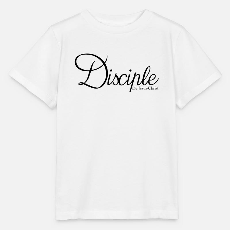 Disciple de Jésus en Noir - T-shirt bio MINI CREATOR Stanley/Stella Enfant - blanc