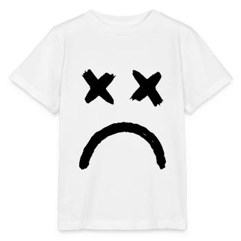 Smiley Yeux croisés Smiley triste - T-shirt bio MINI CREATOR Stanley/Stella Enfant - blanc - Devant - Maike (125cm)