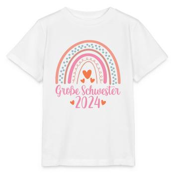 Große Schwester 2024 - Stanley/Stella Kinder T-Shirt MINI CREATOR  - Weiß - Vorne - Maike (125cm)