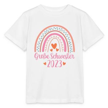 Große Schwester 2023 - Stanley/Stella Kinder T-Shirt MINI CREATOR  - Weiß - Vorne - Maike (125cm)