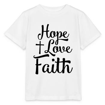 Hoffnung Liebe Glaube - Stanley/Stella Kinder T-Shirt MINI CREATOR  - Weiß - Vorne - Maike (125cm)