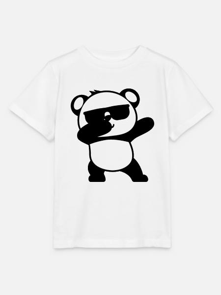 Panda Dabbing Sonnenbrille Kind Tier Süß Geschenk - Stanley/Stella Kinder T-Shirt MINI CREATOR  - Weiß
