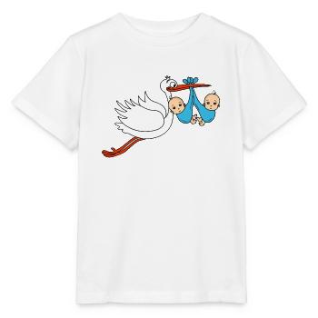 Storch Baby Zwillinge Babies Jungen2 - Stanley/Stella Kinder T-Shirt MINI CREATOR  - Weiß - Vorne - Maike (125cm)
