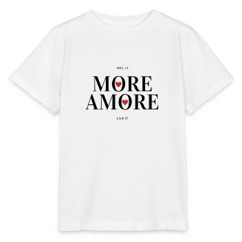 More Amore - Mehr Liebe und weniger Hass - Stanley/Stella Kinder T-Shirt MINI CREATOR  - Weiß - Vorne - Maike (125cm)