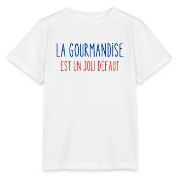 La gourmandise est un joli défaut - T-shirt bio MINI CREATOR Stanley/Stella Enfant - blanc - Devant - Maike (125cm)