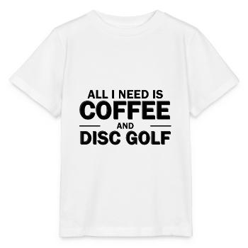 Coffee and Disc Golf - Stanley/Stella MINI CREATOR Kids’ T-Shirt - white - Front - Maike (125cm)
