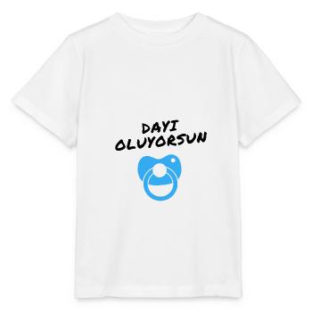 Dayi oluyorsun blau türkisch Du wirst Onkel - Stanley/Stella Kinder T-Shirt MINI CREATOR  - Weiß - Vorne - Maike (125cm)