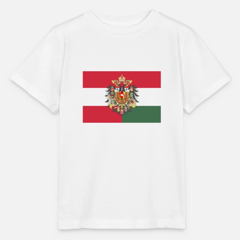 Drapeau de l'Autriche-Hongrie - T-shirt bio MINI CREATOR Stanley/Stella Enfant - blanc