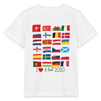 ich liebe Euro Fußball 2020 - Stanley/Stella Kinder T-Shirt MINI CREATOR  - Weiß - Vorne - Maike (125cm)