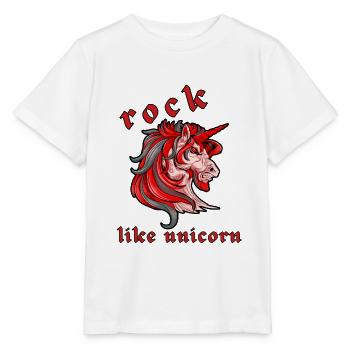 rock like unicorn - Stanley/Stella MINI CREATOR Kids’ T-Shirt - white - Front - Maike (125cm)