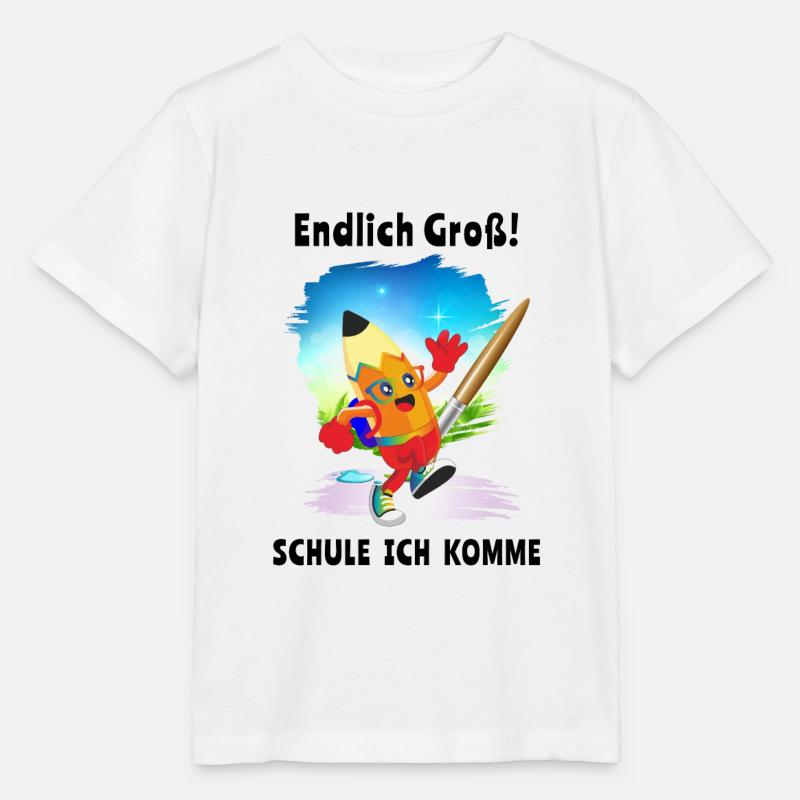 Erstklässler, Schulanfänger - Schule ich komme - Stanley/Stella Kinder T-Shirt MINI CREATOR  - Weiß
