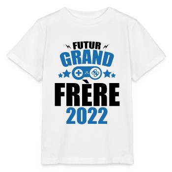 annonce grand frère - futur grand frere 2022 - T-shirt bio MINI CREATOR Stanley/Stella Enfant - blanc - Devant - Maike (125cm)