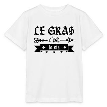 Le Gras C'est La Vie - T-shirt bio MINI CREATOR Stanley/Stella Enfant - blanc - Devant - Maike (125cm)