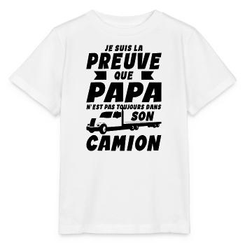 Papa Bébé Nourrisson Enfant Camion Routier - T-shirt bio MINI CREATOR Stanley/Stella Enfant - blanc - Devant - Maike (125cm)