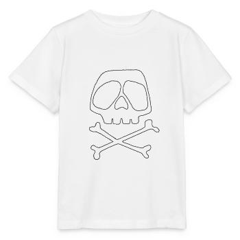 Cool - Crâne - T-shirt bio MINI CREATOR Stanley/Stella Enfant - blanc - Devant - Maike (125cm)
