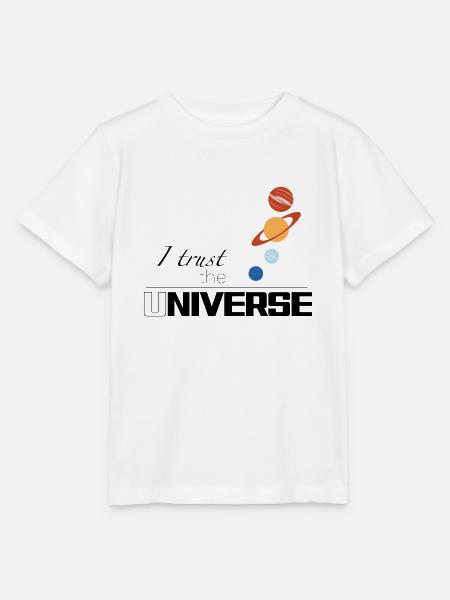 I Trust The Universe - Stanley/Stella Kinder T-Shirt MINI CREATOR - Weiß