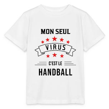 Handball sportif virus - T-shirt bio MINI CREATOR Stanley/Stella Enfant - blanc - Devant - Maike (125cm)