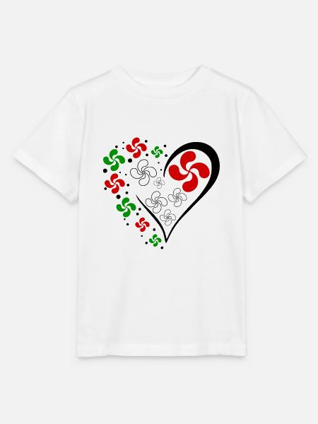 Baskisches Herz - Stanley/Stella Kinder T-Shirt MINI CREATOR  - Weiß