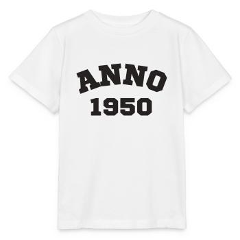 Anno 1950 Geburtstag Geburtsjahr - Stanley/Stella Kinder T-Shirt MINI CREATOR  - Weiß - Vorne - Maike (125cm)