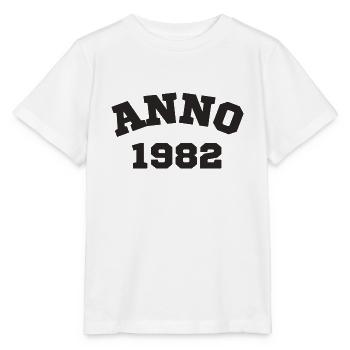 Anno 1982 Geburtstag Geburtsjahr - Stanley/Stella Kinder T-Shirt MINI CREATOR  - Weiß - Vorne - Maike (125cm)