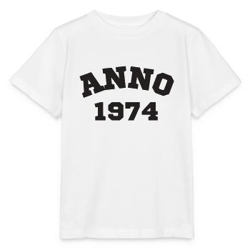 Anno 1974 Geburtstag Geburtsjahr - Stanley/Stella Kinder T-Shirt MINI CREATOR  - Weiß - Vorne - Maike (125cm)