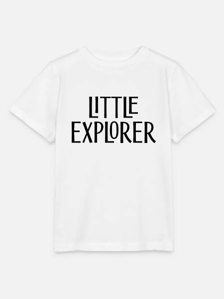Little explorer - Stanley/Stella Kinder T-Shirt MINI CREATOR  - Weiß