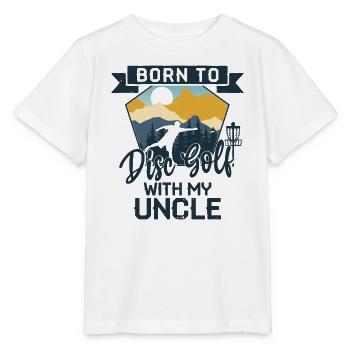 Né pour jouer au disc golf avec mon oncle - T-shirt bio MINI CREATOR Stanley/Stella Enfant - blanc - Devant - Maike (125cm)