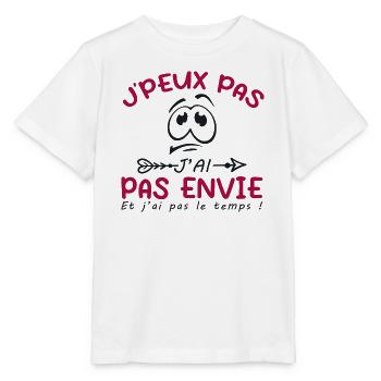 Je Peux Pas J'ai Pas Envie - T-shirt bio MINI CREATOR Stanley/Stella Enfant - blanc - Devant - Maike (125cm)