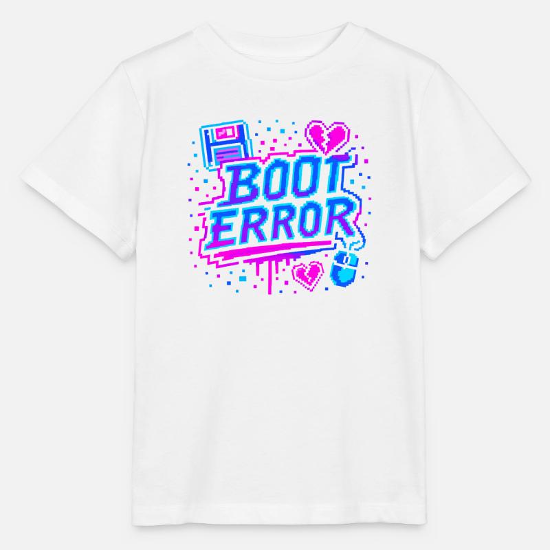 BOOT ERROR – Retro Pixel Graffiti - Stanley/Stella MINI CREATOR Kids’ T-Shirt - white