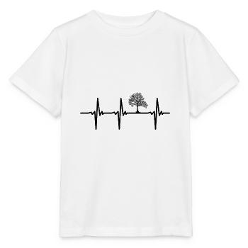 Mon coeur bat pour les arbres - T-shirt bio MINI CREATOR Stanley/Stella Enfant - blanc - Devant - Maike (125cm)