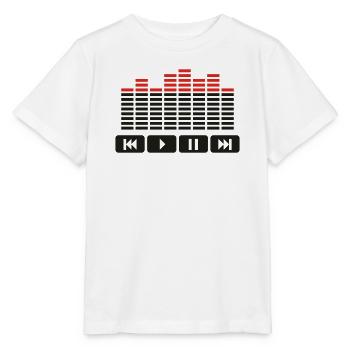 Equalizer audio player dj - T-shirt bio MINI CREATOR Stanley/Stella Enfant - blanc - Devant - Maike (125cm)