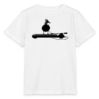 disco duck turntable - T-shirt bio MINI CREATOR Stanley/Stella Enfant - blanc - Devant - Maike (125cm)