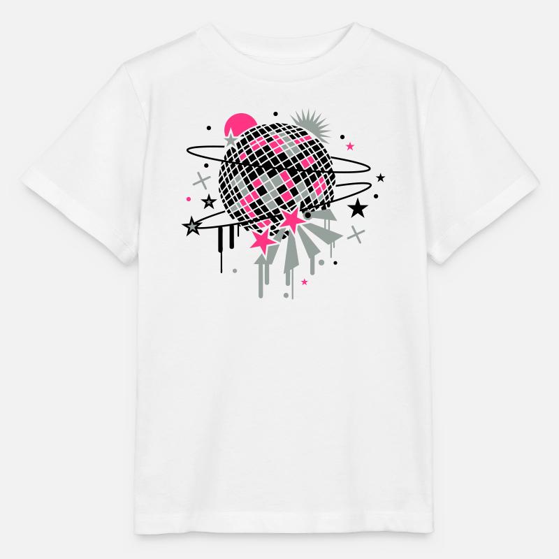 Disco Ball - Stanley/Stella MINI CREATOR Kids’ T-Shirt - white