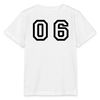 Nummer - 06 - Null Sechs - Stanley/Stella Kinder T-Shirt MINI CREATOR  - Weiß - Vorne - Maike (125cm)