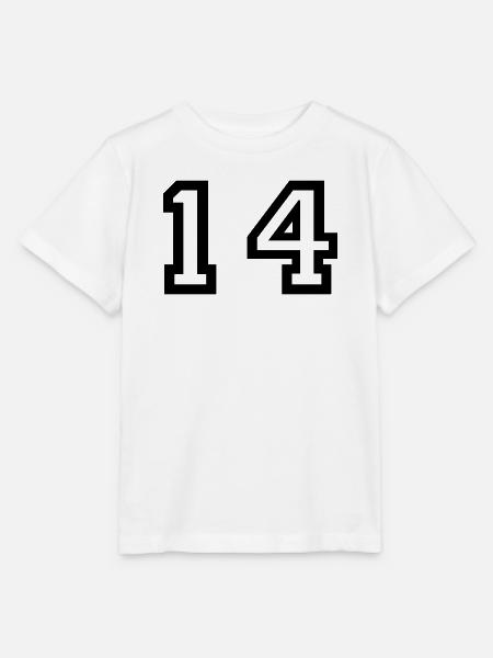 Nummer - 14 - vierzehn - Stanley/Stella Kinder T-Shirt MINI CREATOR  - Weiß