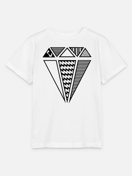 Diamant mit Muster - Stanley/Stella Kinder T-Shirt MINI CREATOR - Weiß