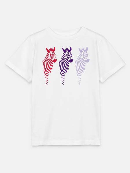 Three Zebras (b) - Stanley/Stella Kinder T-Shirt MINI CREATOR - Weiß