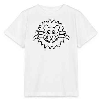 Minimalistischer Löwe - Stanley/Stella Kinder T-Shirt MINI CREATOR  - Weiß - Vorne - Maike (125cm)