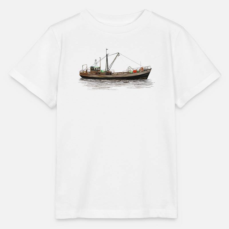 Fishing ship - T-shirt bio MINI CREATOR Stanley/Stella Enfant - blanc