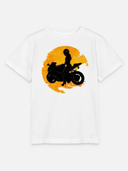Motorradfahrerin - Stanley/Stella Kinder T-Shirt MINI CREATOR - Weiß