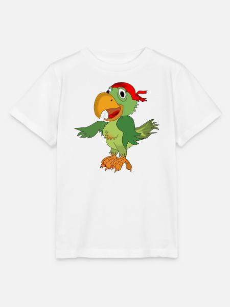 Papagei Pirat Seeräuber - Stanley/Stella Kinder T-Shirt MINI CREATOR  - Weiß