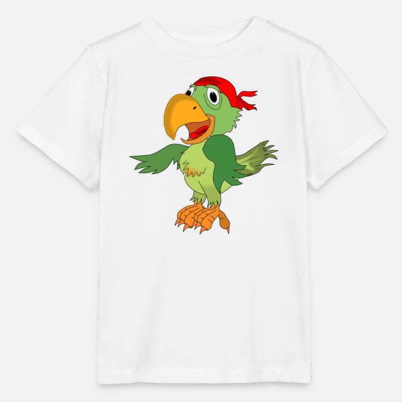 Papagei Pirat Seeräuber - Stanley/Stella Kinder T-Shirt MINI CREATOR  - Weiß