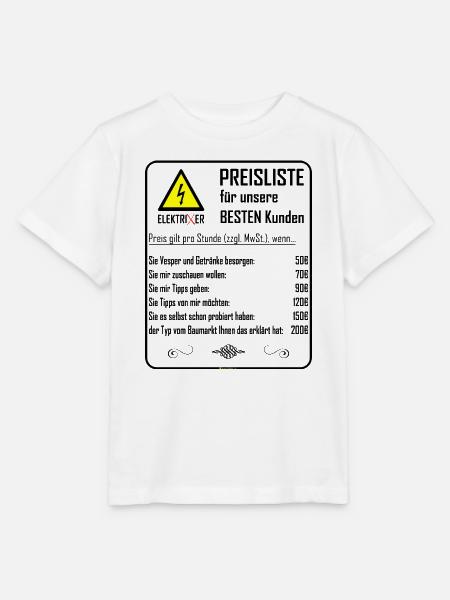 ElektriXer Preisliste (schwarz) V2 - Stanley/Stella Kinder T-Shirt MINI CREATOR - Weiß