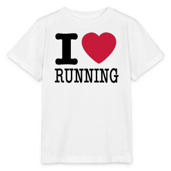 j'aime la course en cours d'exécution / J'aime - T-shirt bio MINI CREATOR Stanley/Stella Enfant - blanc - Devant - Maike (125cm)