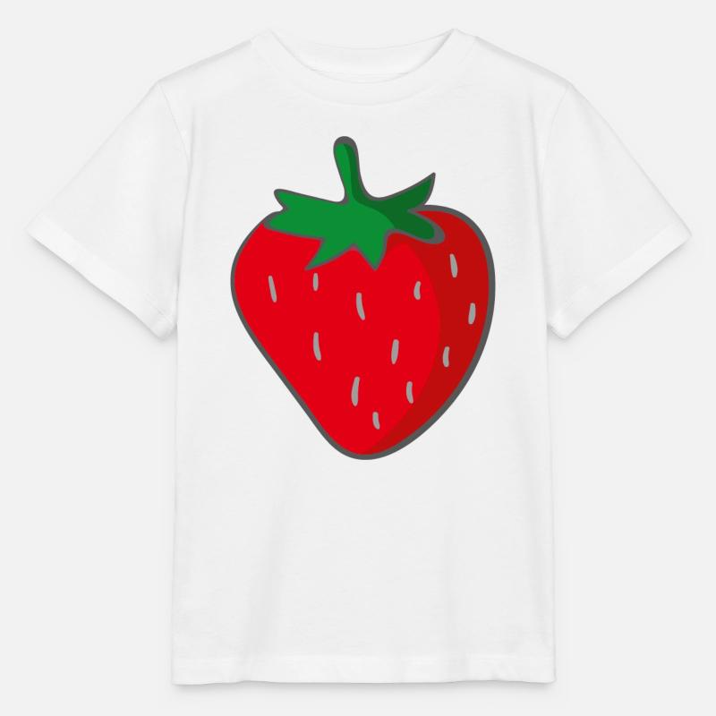 Erdbeere - Stanley/Stella Kinder T-Shirt MINI CREATOR  - Weiß