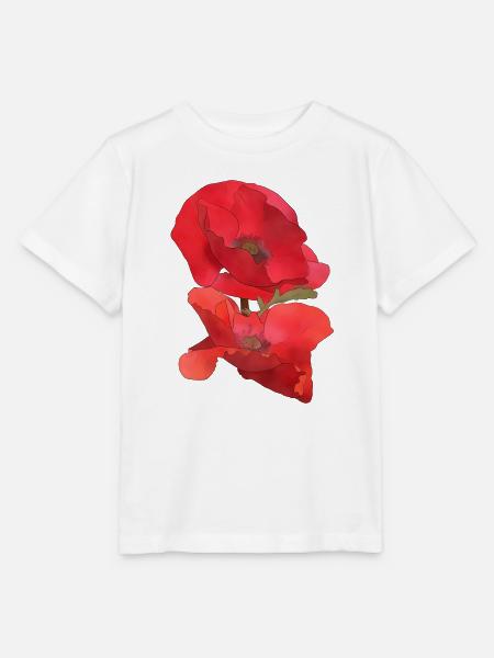 Mohn - Stanley/Stella Kinder T-Shirt MINI CREATOR - Weiß