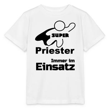 Super Priester Geschenk - Stanley/Stella Kinder T-Shirt MINI CREATOR  - Weiß - Vorne - Maike (125cm)