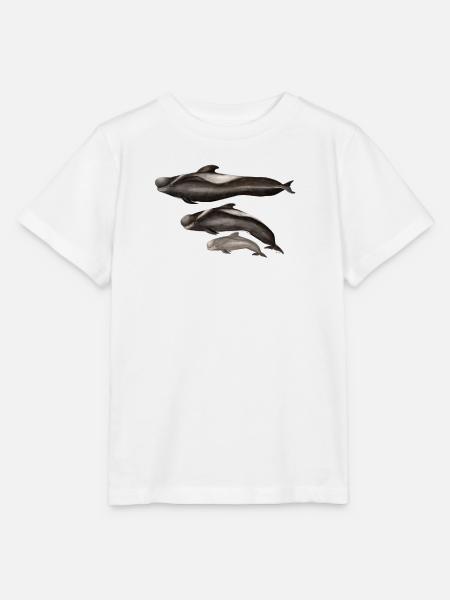 Grindwal - gerippte - globicéphale - Stanley/Stella Kinder T-Shirt MINI CREATOR - Weiß
