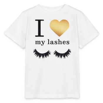 Lange Wimpern Mascara - Stanley/Stella Kinder T-Shirt MINI CREATOR  - Weiß - Vorne - Maike (125cm)